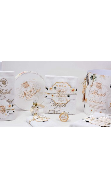 Trusou de botez cu broderie personalizata pentru baieti, Gold Jungle 7